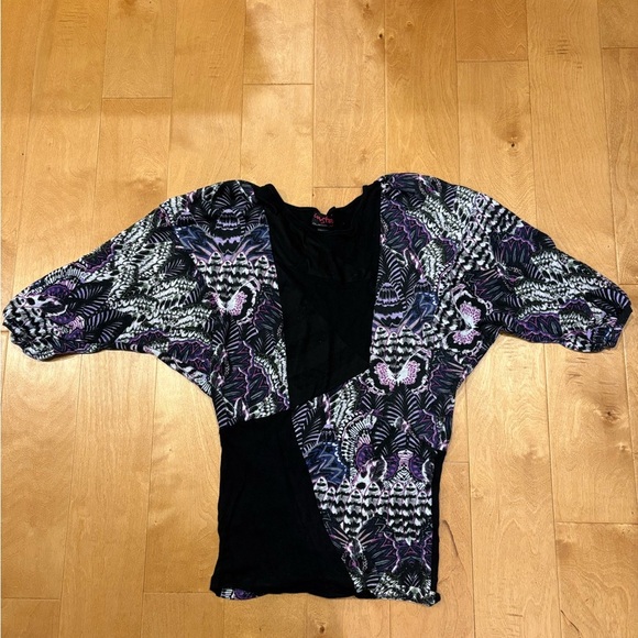 Vintage Custo Barcelona batwing top sz 2 (s/m) - Picture 1 of 5